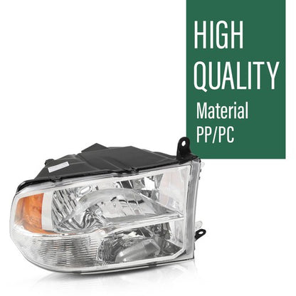 Solid Spare Headlight Assembly For 2009-2018 Dodge Ram 1500 2500 3500 Quad Cab Headlamp RH