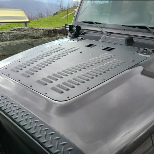 Solid Spare Vented Hood Louver Black For Jeep Wrangler TJ / LJ 2003 2004 2005 2006