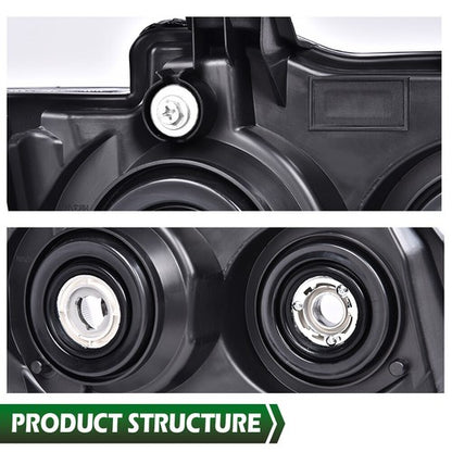 Solid Spare Headlight Lamp Left Driver Side Fit For 2007-2014 Chevy Avalanche Suburban Tahoe