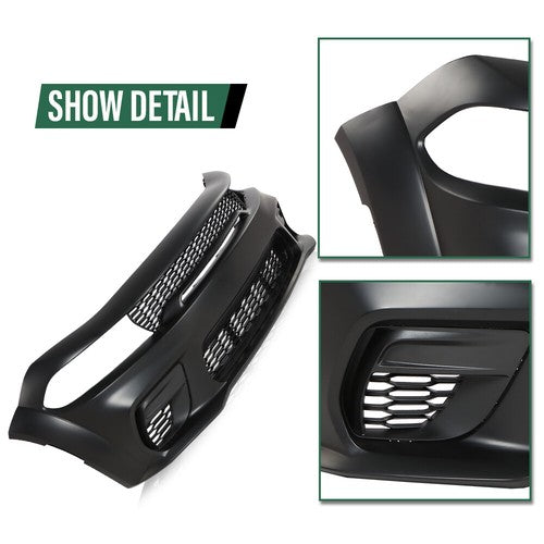 Solid Spare Front and Rear Bumper Hellcat Style Fit For 2015-2023 Dodge Charger Widebody Kit