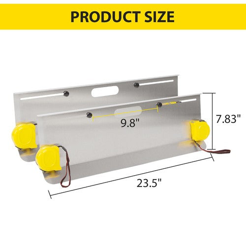 Solid Spare Wheel Alignment Tool Toe Plates 2 Tape Measures w/Magnets Camber Caster Toe
