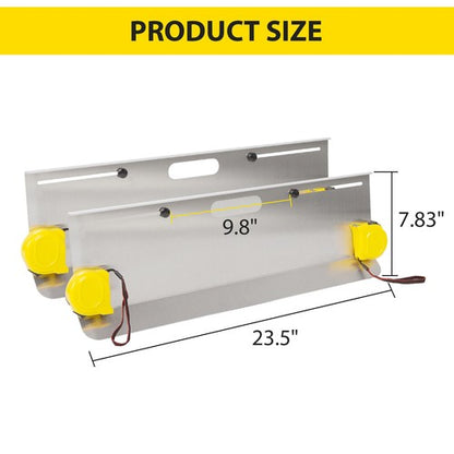Solid Spare Wheel Alignment Tool Toe Plates 2 Tape Measures w/Magnets Camber Caster Toe