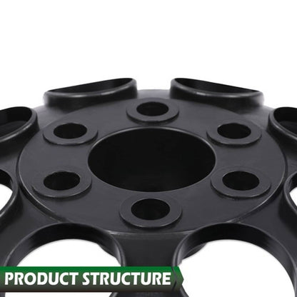 Solid Spare Fit For EZGO Club Car Yamaha 4pcs 10" Golf Cart Wheel Covers Hub Caps Black