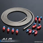 Solid Spare 16Ft AN10 -10AN Fitting Stainless Steel Braided Oil Fuel Hose Line Kit