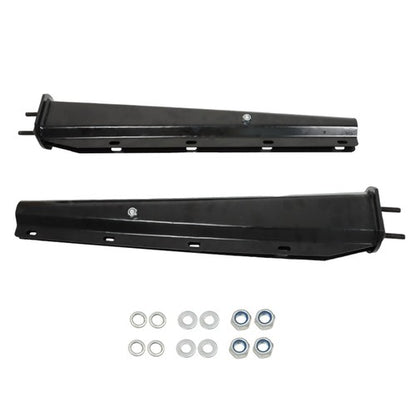 Solid Spare New 2-1/2" Bolt Spacing 30" Black Mud Flap Hanger Set Spring Loaded Straight