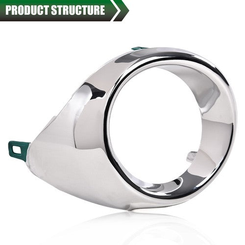 Solid Spare Front Bumper Fog Light Trim Left+Right Chrome Fit For 13-15 Lexus ES300h ES350