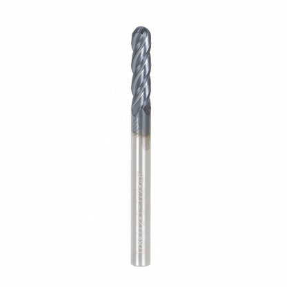 Solid Spare 5 PCS End Mill 1/8" 4 Flute 1-1/2" Overall Length Ball Nose Carbide