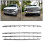 Solid Spare Snap-On Chrome Grille Trim Molding Covers For 19-21 Chevy Silverado 1500 LT RST
