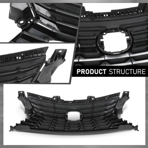 Solid Spare Fit For 2016-2019 Lexus RX350 RX350L RX450H Base Sport Front Bumper Grille Grill