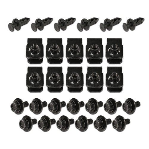 Solid Spare Engine Splash Shield Body Bolts Screws Fender Bumper Clip Rivets kit