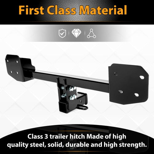 Solid Spare Class 3 Black Trailer Tow Hitch 2" Receiver For Subaru Outback SportWagon 10-19