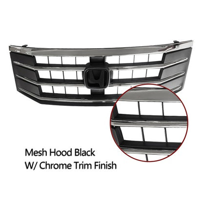For 2010 2011 2012 Honda Crosstour EX EX-L Front Upper Chrome Bumper Mesh Grille