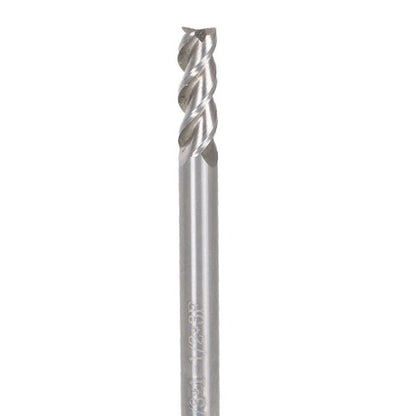 Solid Spare 3Pcs 1/8" 3 Flute Regular Length Carbide End Mill for Aluminum X 3/8" Cut Length