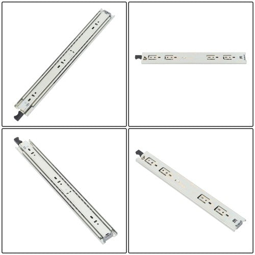 Solid Spare 1 Pair Locking Drawer Slides 18" Full Extension & Lock 150lbs Capacity
