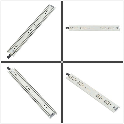 Solid Spare 1 Pair Locking Drawer Slides 18" Full Extension & Lock 150lbs Capacity