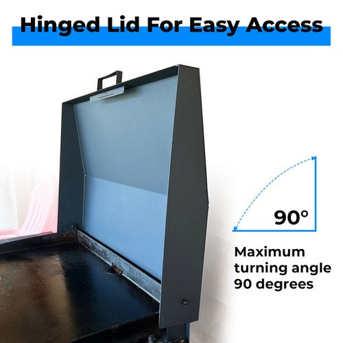 Solid Spare Hinged Lid Cover for Blackstone 36" Griddle with Rear Grease Collection - Black