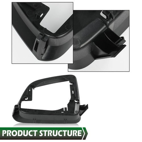 Solid Spare Door Wing Mirror Cover Trim Frame Fit For 2020-2023 Tesla Model Y Right Side