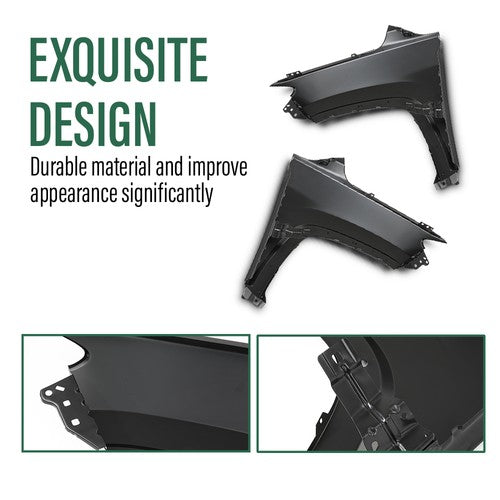 Solid Spare Front Fender Fit For Jeep Compass 2017-2025 Front Driver and Passenger Side