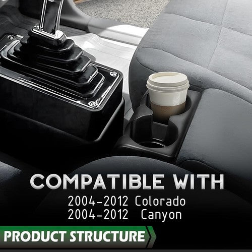 Solid Spare Fit For 04-12 Chevy Colorado GMC Canyon Front Rear Seat Cup Drink Insert Holder