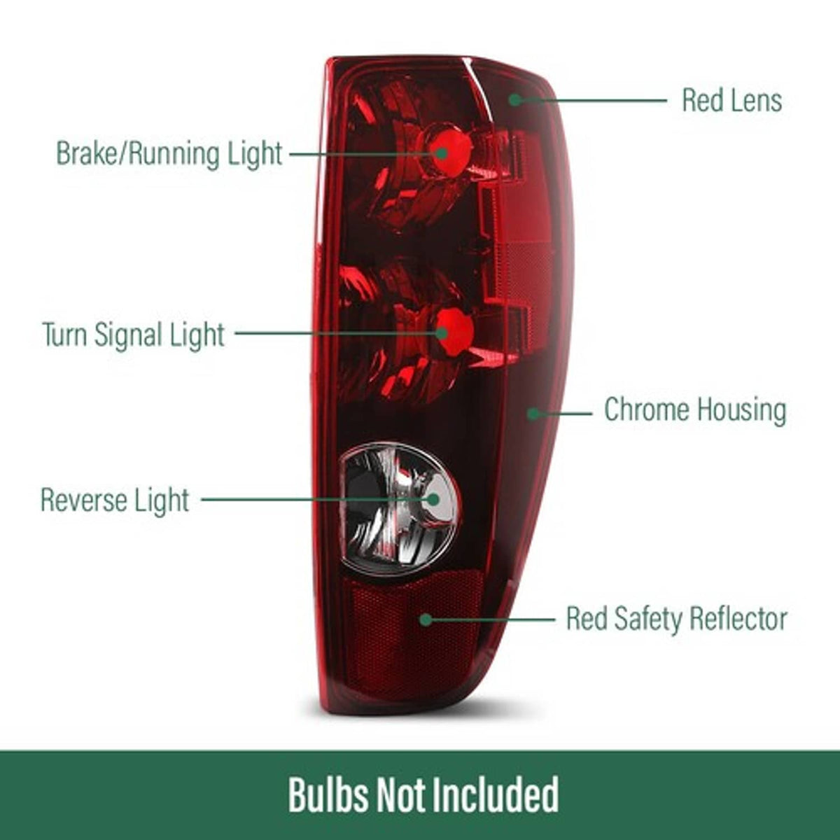 Solid Spare Tail Light Fit For 04-2012 Chevy Colorado GMC Canyon Rear Brake Lamp Right Side