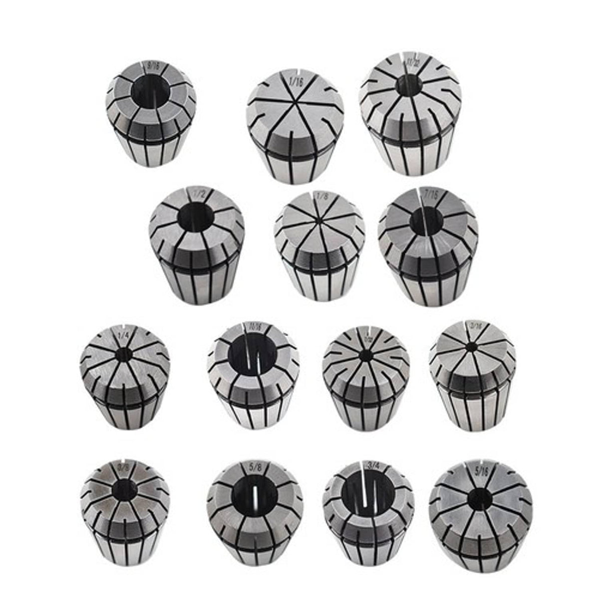 Solid Spare ER32 Collet Set 14Pc For CNC Milling Lathe Tool Engraving Machine 1/16 "-3/4"