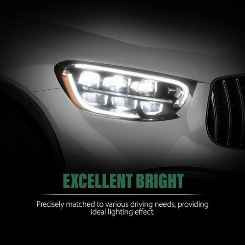 Solid Spare LED Headlight Fit For 2020-2022 Mercedes-Benz GLC-Class W/O Adaptive Right Side