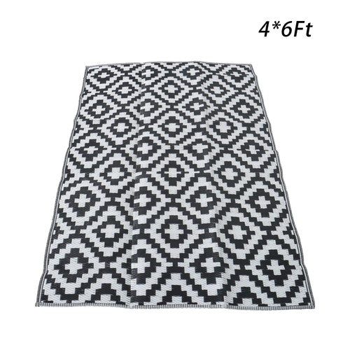 Solid Spare 4x6 Ft Outdoor Plastic Straw Rug For Camping Outdoor Carpet For Patio Backyard