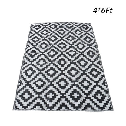 Solid Spare 4x6 Ft Outdoor Plastic Straw Rug For Camping Outdoor Carpet For Patio Backyard