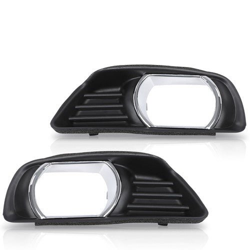 Solid Spare Fit For 07-09 Toyota Camry Front Bumper Fog Light Bezel Lamp Trim Left+Right
