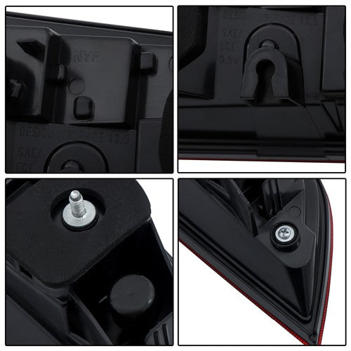 Solid Spare Rear Inner Chrome For 2016-2018 Honda Pilot Tail Light Red Right Passenger Side