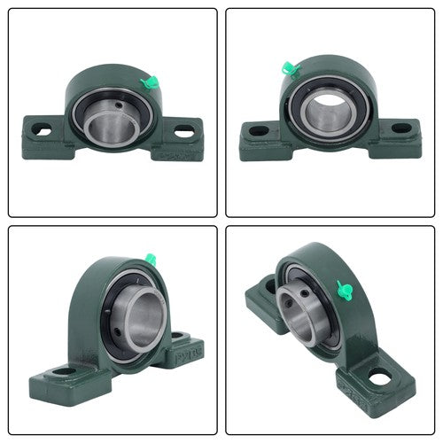 Solid Spare 1-3/4" Bore 2-Bolt 2Pcs UCP209-28 Pillow Block Bearing Self-Aligning Solid Base
