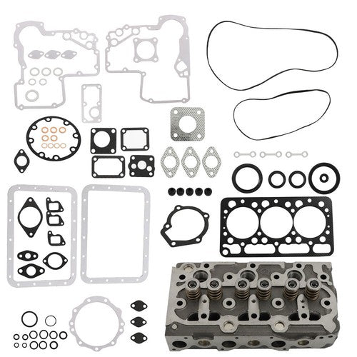 Solid Spare New Complete Cylinder Head w/Valves & Full Gasket Set Fit For Kubota D950 Engine