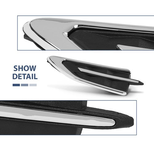 Solid Spare Front Fender Grille Molding Plate Left+Right Fit For 2017 2018 2019 Ford Escape