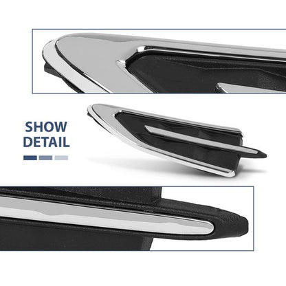 Solid Spare Front Fender Grille Molding Plate Left+Right Fit For 2017 2018 2019 Ford Escape