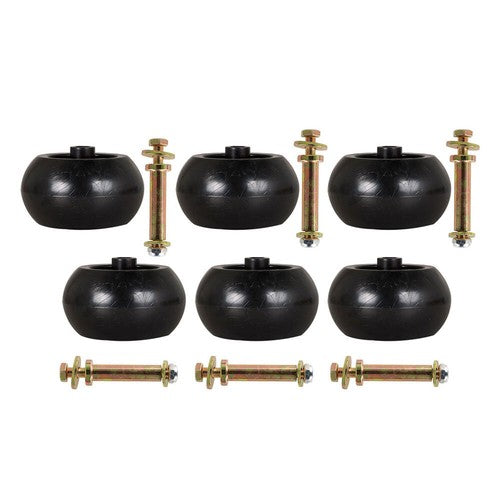 Solid Spare 6Pk 5" AntiScalp Deck Wheel and Kit Exmark 103-3168 103-4051 103-7263 109-9011