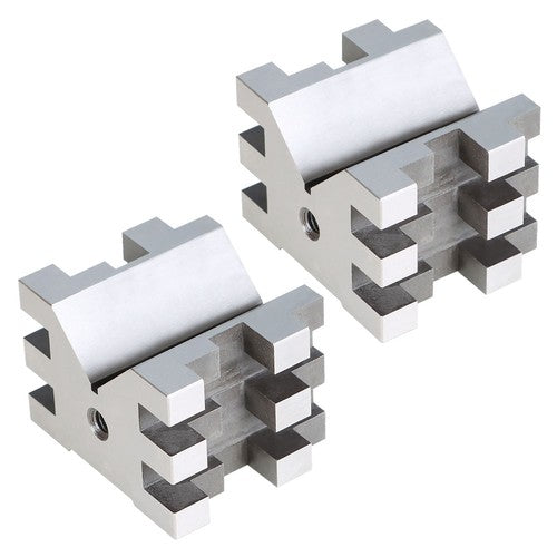 Solid Spare Multi-Use V-Block and Clamp Hardened Steel 2-3/8" x 2-3/4" x 2" Set