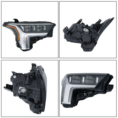 Solid Spare Headlight Replacement For Toyota Tundra 2022-2023 RH w/ Auto Leveling LED Clear