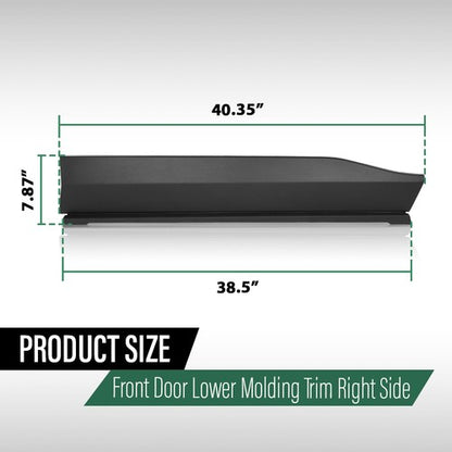 Solid Spare Fit For 2019-2022 Toyota RAV4 Front Right Door Lower Molding Trim Garnish Panel