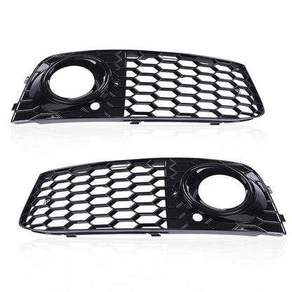 Solid Spare RS4 Style Honeycomb Fog Light Cover Fit For Audi A4 B8 2009-2012 Standard Bumper