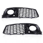 Solid Spare RS4 Style Honeycomb Fog Light Cover Fit For Audi A4 B8 2009-2012 Standard Bumper