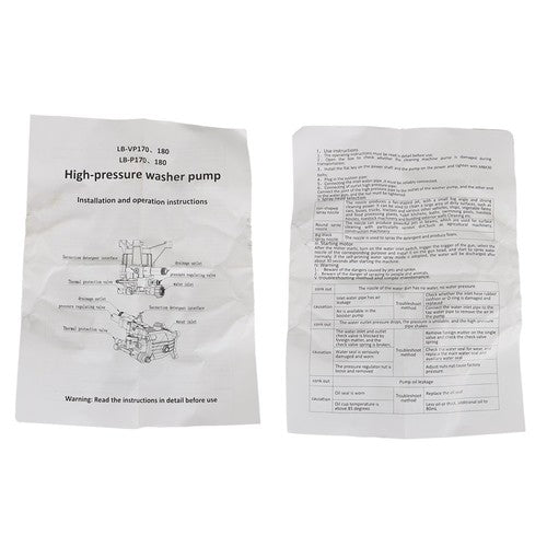 Solid Spare 2700 PSI Universal Power Pressure Washer Pump 2.4 GPM Flow Rating 7/8" Shaft New