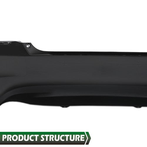 Solid Spare Fit For 2008-2012 Honda Accord 6-Cylinder Dual Exhaust Rear Bumper Cover Black