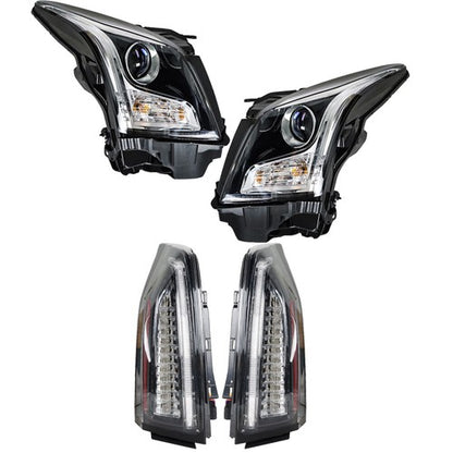 Solid Spare Left+Right Halogen Headlights Projector&Tail Lights For 2013-2018 Cadillac ATS