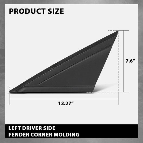 Solid Spare Fit For 2012-2018 Ford Focus Window Molding Fender Corner Molding Left Side