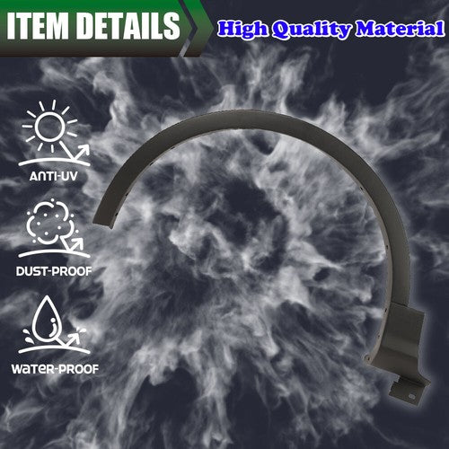 Solid Spare Front Left & Right Fender Flares Wheel Molding Fit For 2013-2017 Ford Escape