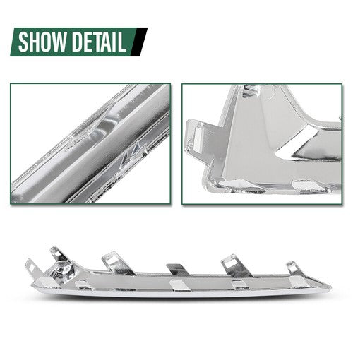 Solid Spare Fit For 17-18 Subaru Forester Left Side 57708SG010 Fog Light Molding Trim Silver