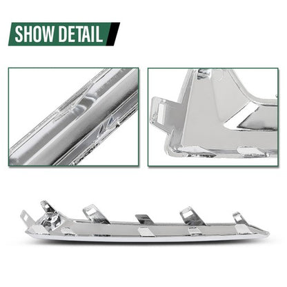 Solid Spare Fit For 17-18 Subaru Forester Left Side 57708SG010 Fog Light Molding Trim Silver