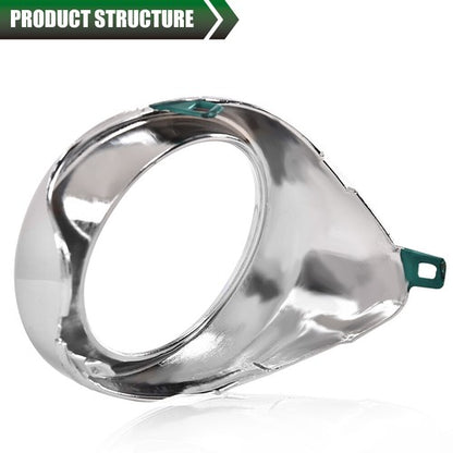 Solid Spare Front Bumper Fog Light Trim Left+Right Chrome Fit For 13-15 Lexus ES300h ES350