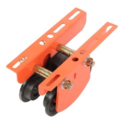 Solid Spare 2200lbs/1 Ton I-Beam Manual Trolley Double Wheels 2.68"-4.33" Adjustable