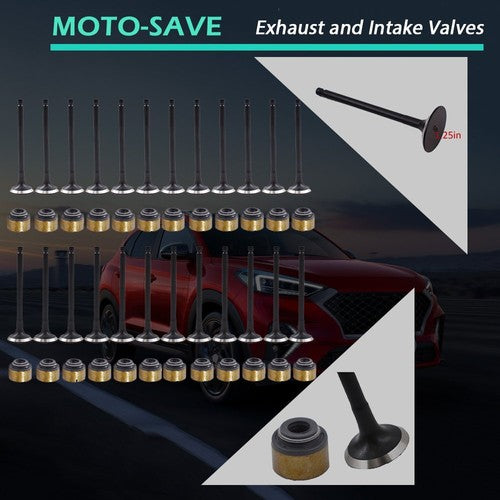 Solid Spare Set of 24 Intake Exhaust Valves For Hyundai Kia 2.5L 2.7L 2221137201 2221237200